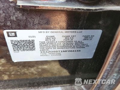 Zdjęcie 12 z 12 samochodu: 2021 CHEVROLET MALIBU LT VIN:1G1ZD5ST1MF064155 - miniatura