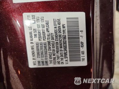 Zdjęcie 13 z 13 samochodu: 2012 HONDA ODYSSEY EXL VIN:5FNRL5H60CB031663 - miniatura