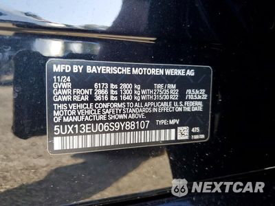 Zdjęcie 13 z 13 samochodu: 2025 BMW X5 SDRIVE 40I VIN:5UX13EU06S9Y88107 - miniatura