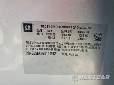 Zdjęcie 12 z 12 samochodu: 2016 BUICK REGAL VIN:2G4GL5EX3G9101912 - miniatura