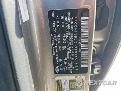 Zdjęcie 12 z 12 samochodu: 2017 KIA OPTIMA LX VIN:5XXGT4L39HG145082 - miniatura