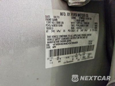 Zdjęcie 13 z 13 samochodu: 2013 FORD EXPLORER XLT VIN:1FM5K8D84DGC56455 - miniatura