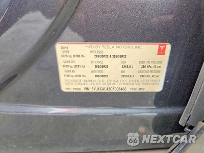 Zdjęcie 14 z 14 samochodu: 2016 TESLA MODEL X VIN:5YJXCAE43GF008466 - miniatura