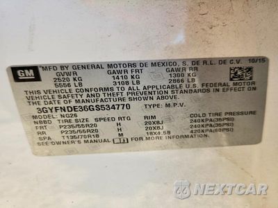 Zdjęcie 13 z 13 samochodu: 2016 CADILLAC SRX PREMIUM COLLECTION VIN:3GYFNDE36GS534770 - miniatura