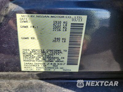 Zdjęcie 12 z 12 samochodu: 2013 NISSAN ALTIMA 2.5 VIN:1N4AL3APXDC248307 - miniatura