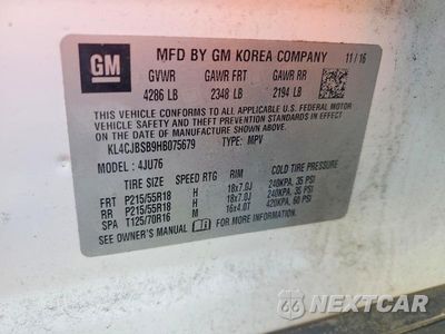 Zdjęcie 13 z 13 samochodu: 2017 BUICK ENCORE PREFERRED II VIN:KL4CJBSB9HB075679 - miniatura
