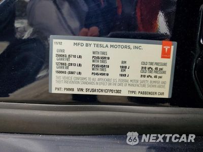 Zdjęcie 13 z 13 samochodu: 2012 TESLA MODEL S VIN:5YJSA1CN1CFP01302 - miniatura