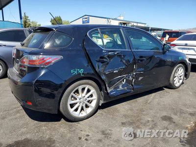 Trzecie zdjęcie samochodu z tyłu: 2012 LEXUS CT 200 VIN:JTHKD5BH8C2082533 - miniatura