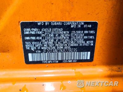 Zdjęcie 14 z 14 samochodu: 2019 SUBARU CROSSTREK LIMITED VIN:JF2GTANC0K8228035 - miniatura
