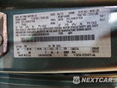 Zdjęcie 13 z 13 samochodu: 2013 FORD ESCAPE TITANIUM VIN:1FMCU9J95DUD54335 - miniatura