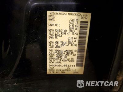 Zdjęcie 12 z 12 samochodu: 2012 NISSAN FRONTIER S VIN:1N6AD0EV0CC461244 - miniatura