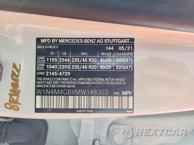 Zdjęcie 12 z 12 samochodu: 2021 MERCEDES-BENZ GLB 250 VIN:W1N4M4GBXMW148303 - miniatura