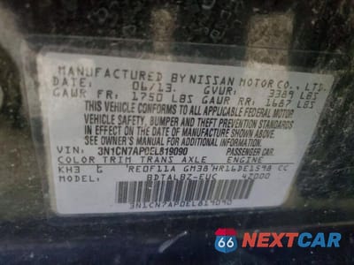 Zdjęcie 12 z 12 samochodu: 2014 NISSAN VERSA 1.6 S VIN:3N1CN7AP0EL819090 - miniatura