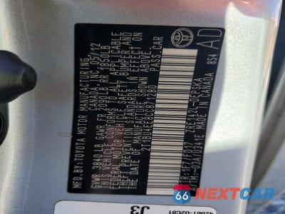 Zdjęcie 12 z 12 samochodu: 2012 TOYOTA COROLLA S VIN:2T1BU4EE8CC871280 - miniatura