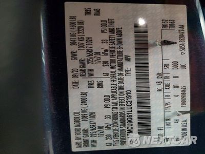 Zdjęcie 14 z 14 samochodu: 2020 FORD ESCAPE SE VIN:1FMCU9G61LUC21910 - miniatura