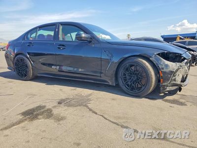Czwarte zdjęcie samochodu z boku: 2021 BMW M3 COMPETITION VIN:WBS33AY01MFK86175 - miniatura