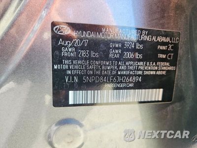 Zdjęcie 13 z 13 samochodu: 2018 HYUNDAI ELANTRA SEL VIN:5NPD84LF6JH264894 - miniatura