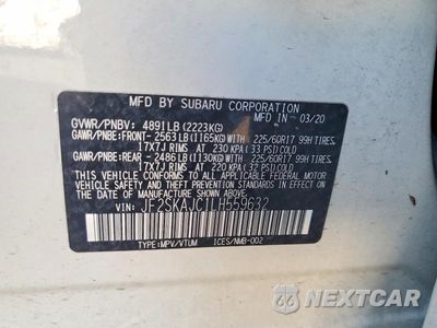 Zdjęcie 13 z 13 samochodu: 2020 SUBARU FORESTER PREMIUM VIN:JF2SKAJC1LH559632 - miniatura