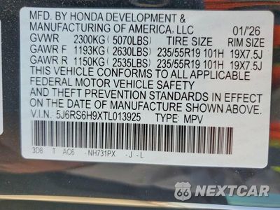 Zdjęcie 14 z 14 samochodu: 2026 HONDA CR-V SPORT TOURING VIN:5J6RS6H9XTL013925 - miniatura