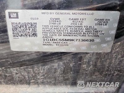 Zdjęcie 12 z 12 samochodu: 2019 CHEVROLET CRUZE LS VIN:1G1BC5SM9K7136630 - miniatura