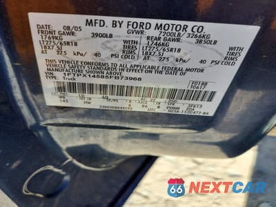 Zdjęcie 12 z 12 samochodu: 2005 FORD F150 VIN:1FTPX14585FB73968 - miniatura