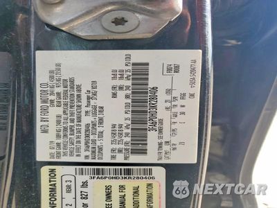 Zdjęcie 13 z 13 samochodu: 2019 FORD FUSION SE VIN:3FA6P0HD3KR280406 - miniatura