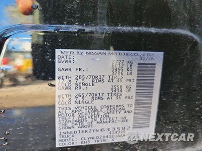 Zdjęcie 12 z 12 samochodu: 2026 NISSAN FRONTIER S VIN:1N6ED1EK2TN633582 - miniatura