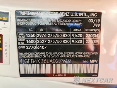 Zdjęcie 13 z 13 samochodu: 2020 MERCEDES-BENZ GLE 350 4MATIC VIN:4JGFB4KB6LA027949 - miniatura