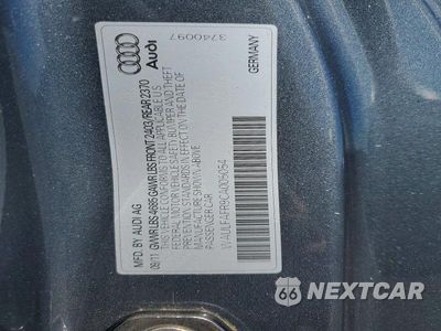Zdjęcie 12 z 12 samochodu: 2012 AUDI A5 PREMIUM PLUS VIN:WAULFAFR9CA005054 - miniatura