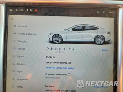 Zdjęcie 9 z 12 samochodu: 2014 TESLA MODEL S VIN:5YJSA1H18EFP50408 - miniatura