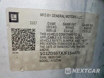 Zdjęcie 12 z 12 samochodu: 2018 CHEVROLET MALIBU LT VIN:1G1ZD5STXJF154870 - miniatura