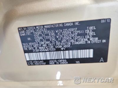 Zdjęcie 13 z 13 samochodu: 2010 TOYOTA RAV4 LIMITED VIN:2T3DF4DV6AW079359 - miniatura