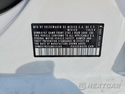 Zdjęcie 13 z 13 samochodu: 2025 VOLKSWAGEN JETTA S VIN:3VW5X7BU3SM025286 - miniatura