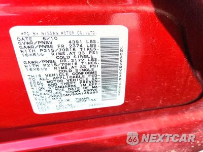 Zdjęcie 12 z 12 samochodu: 2010 NISSAN ROGUE S VIN:JN8AS5MV9AW149396 - miniatura