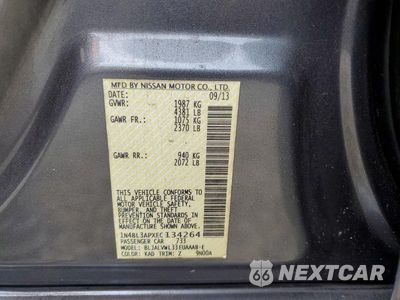Zdjęcie 12 z 12 samochodu: 2014 NISSAN ALTIMA 3.5 S VIN:1N4BL3APXEC134264 - miniatura