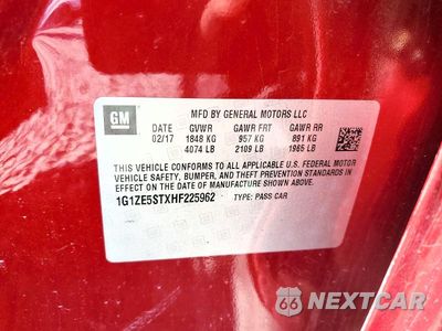 Zdjęcie 12 z 12 samochodu: 2017 CHEVROLET MALIBU LT VIN:1G1ZE5STXHF225962 - miniatura