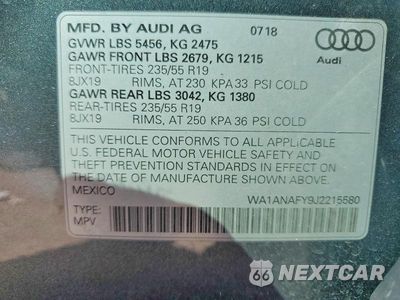 Zdjęcie 13 z 13 samochodu: 2018 AUDI Q5 PREMIUM VIN:WA1ANAFY9J2215580 - miniatura