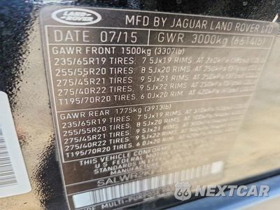 Zdjęcie 13 z 13 samochodu: 2016 LAND ROVER RANGE ROVER SPORT HSE VIN:SALWR2KF4GA631778 - miniatura