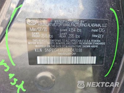 Zdjęcie 13 z 13 samochodu: 2020 HYUNDAI SONATA SE VIN:5NPEG4JA6LH047038 - miniatura