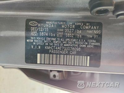 Zdjęcie 12 z 12 samochodu: 2016 HYUNDAI ACCENT SE VIN:KMHCT4AE7GU078098 - miniatura