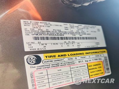 Zdjęcie 13 z 13 samochodu: 2019 FORD EXPEDITION MAX XLT VIN:1FMJK1HT6KEA42869 - miniatura