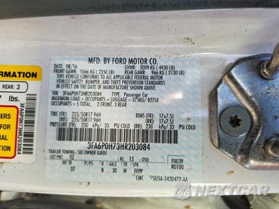 Zdjęcie 12 z 12 samochodu: 2017 FORD FUSION SE VIN:3FA6P0H73HR203084 - miniatura