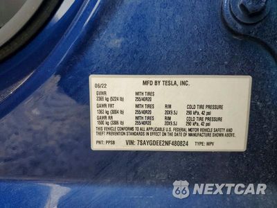 Zdjęcie 12 z 12 samochodu: 2022 TESLA MODEL Y VIN:7SAYGDEE2NF480824 - miniatura