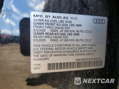 Zdjęcie 13 z 13 samochodu: 2024 AUDI Q3 PREMIUM PLUS S LINE 45 VIN:WA1EECF37R1045741 - miniatura