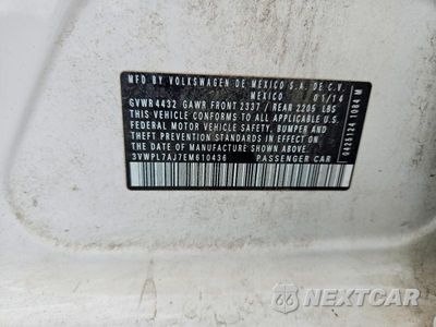 Zdjęcie 12 z 12 samochodu: 2014 VOLKSWAGEN JETTA TDI VIN:3VWPL7AJ7EM610436 - miniatura