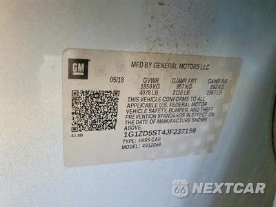 Zdjęcie 12 z 12 samochodu: 2018 CHEVROLET MALIBU LT VIN:1G1ZD5ST4JF237159 - miniatura