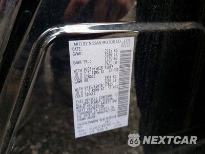 Zdjęcie 13 z 13 samochodu: 2017 NISSAN PATHFINDER SV VIN:5N1DR2MN0HC664894 - miniatura