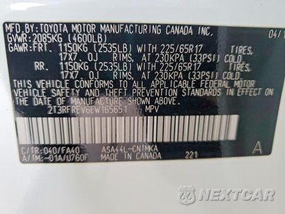 Zdjęcie 12 z 12 samochodu: 2014 TOYOTA RAV4 XLE VIN:2T3RFREV6EW165651 - miniatura