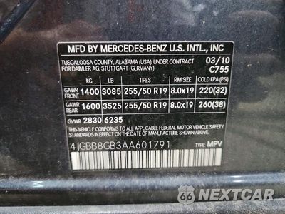 Zdjęcie 14 z 14 samochodu: 2010 MERCEDES-BENZ ML 350 4MATIC VIN:4JGBB8GB3AA601791 - miniatura