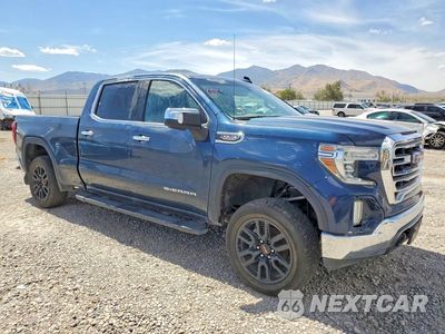 Czwarte zdjęcie samochodu z boku: 2021 GMC SIERRA K1500 SLT VIN:3GTU9DEL8MG104190 - miniatura